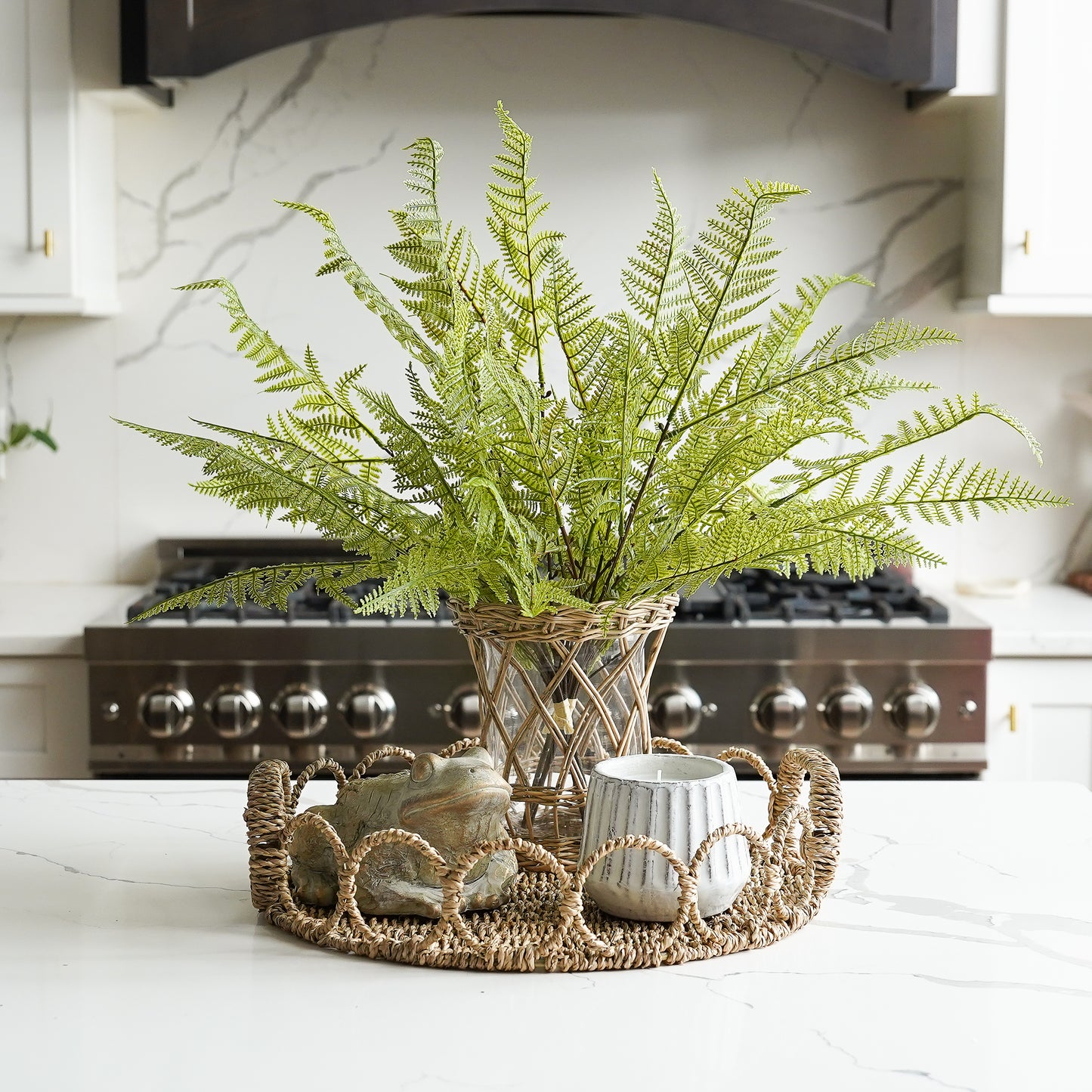 Fendrix Seagrass Tray | Round Woven Decorative Basket