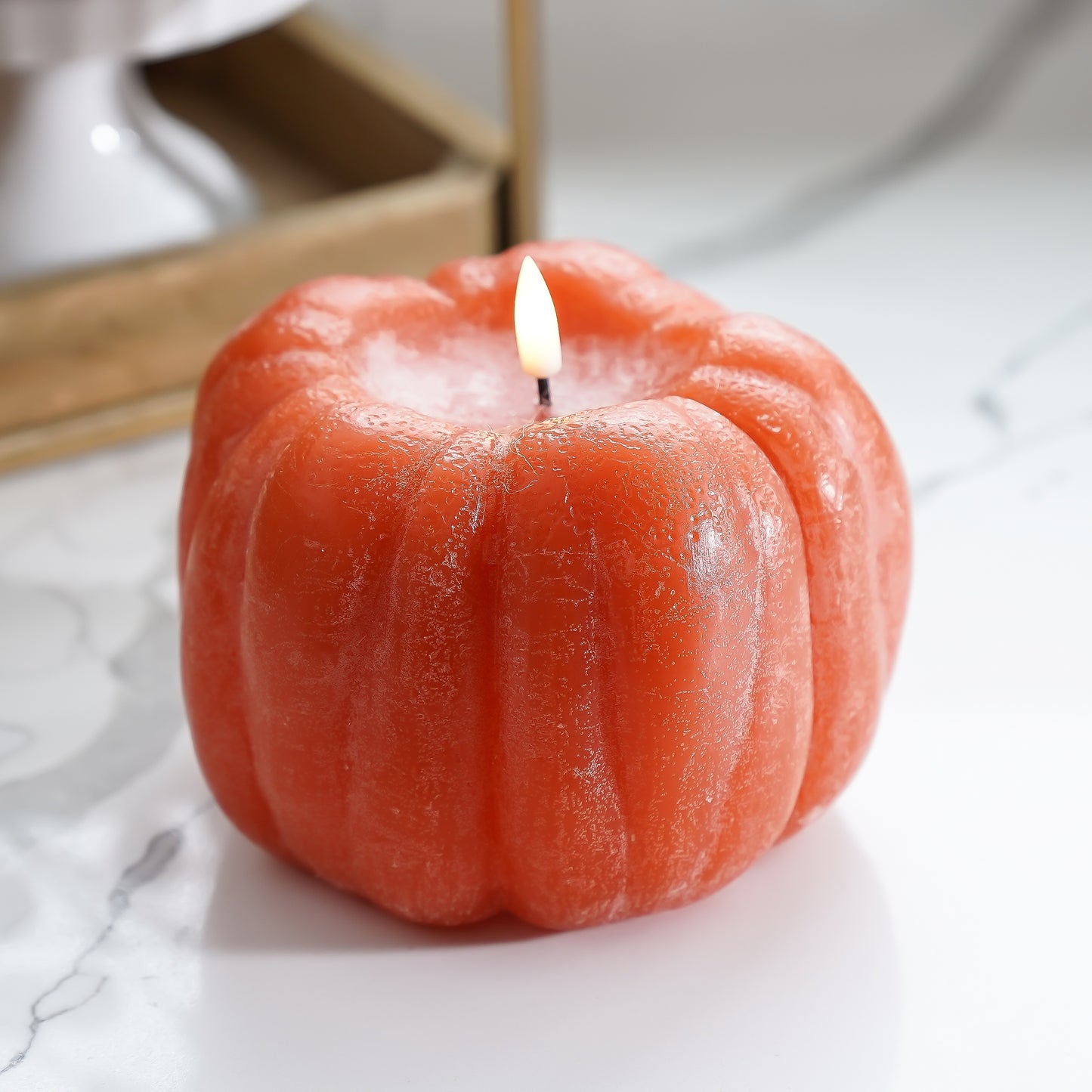 Flameless Pumpkin Candles