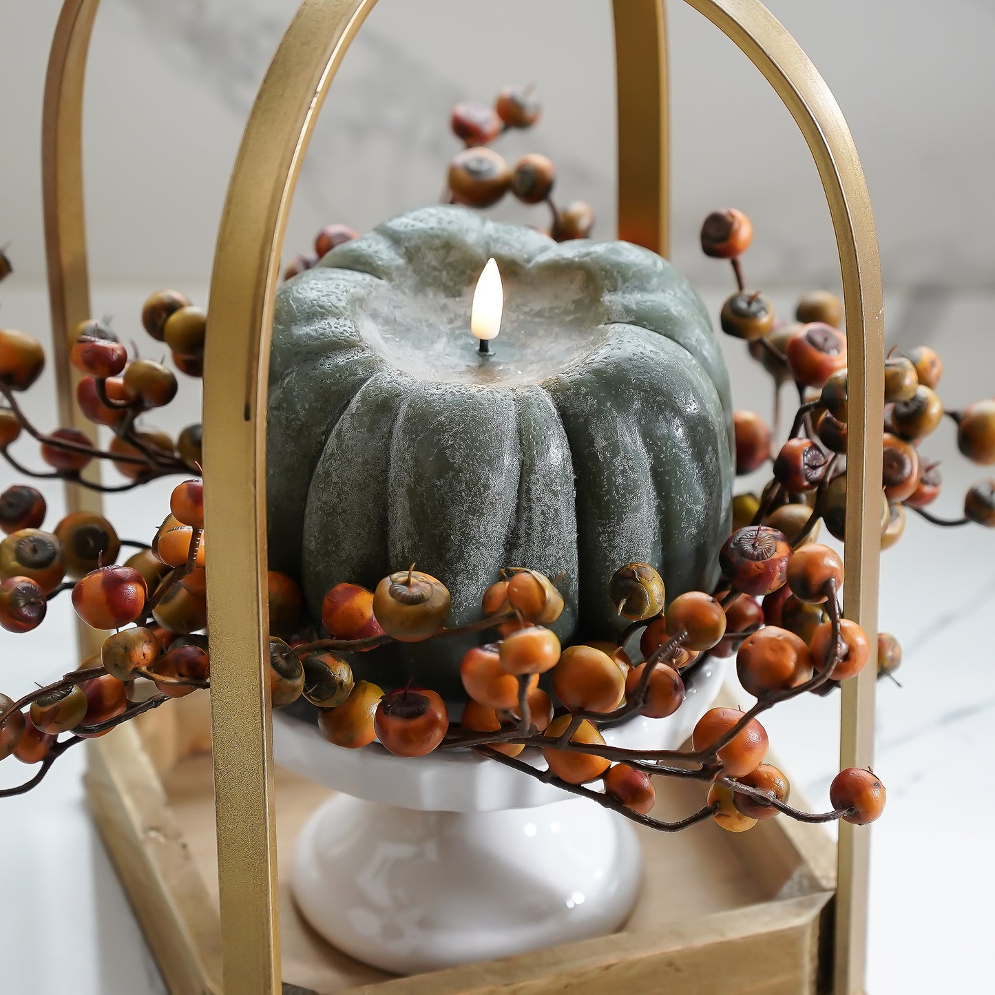 Flameless Pumpkin Candles