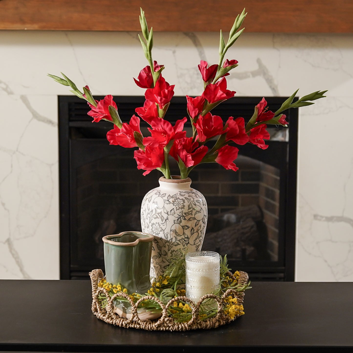 Fendrix Seagrass Tray | Round Woven Decorative Basket