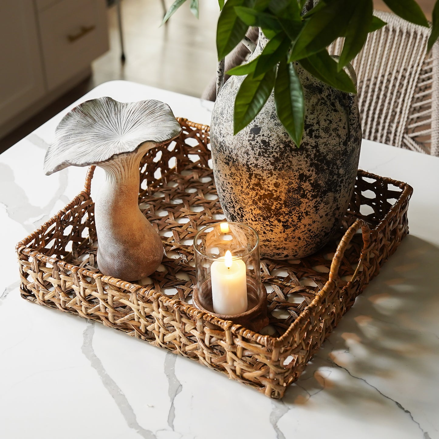 Cora Hand-Woven Rattan Display Tray | 3 Sizes