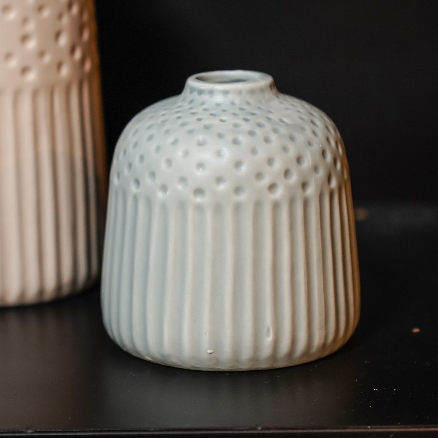 Sadie Debossed Stoneware Vase