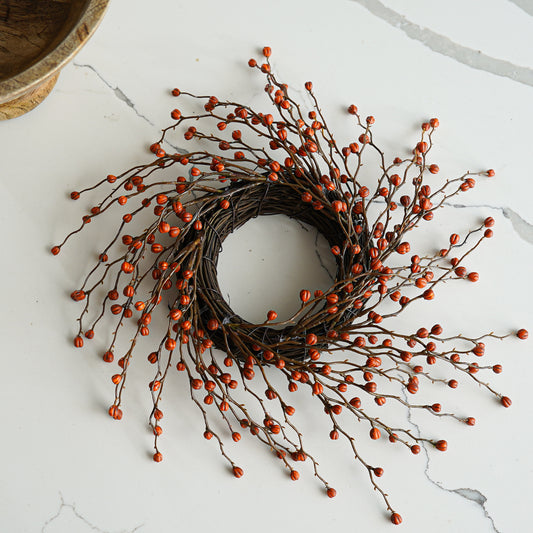 Mini Pumpkin Berries Candle Ring