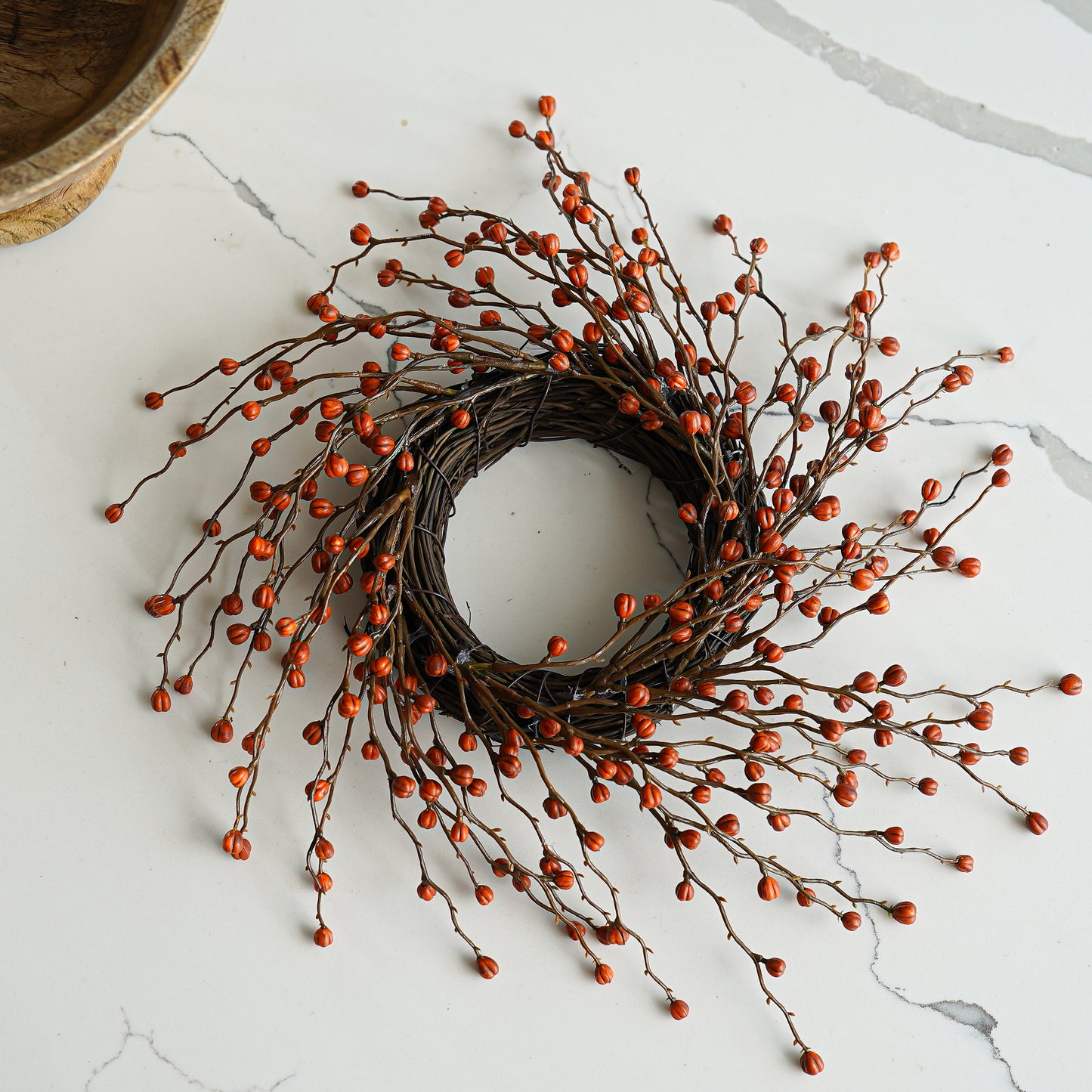 Mini Pumpkin Berries Candle Ring