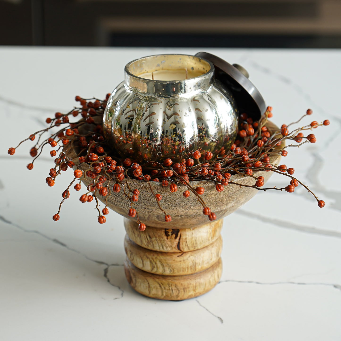 Mini Pumpkin Berries Candle Ring