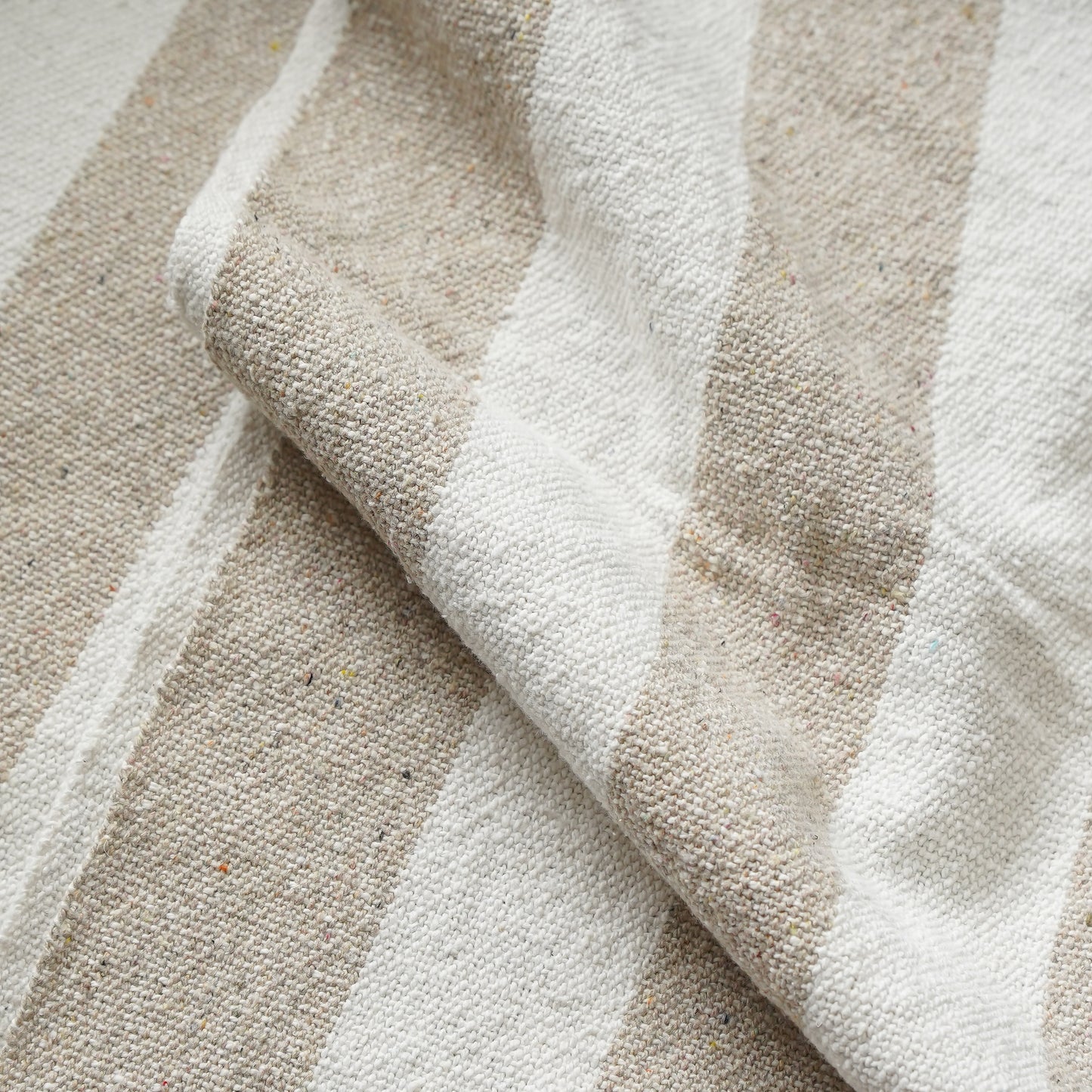 Stone Striped Cotton Throw Blanket