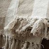 Stone Striped Cotton Throw Blanket
