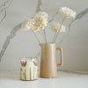 Olivia Beige Ceramic Pitcher Vase