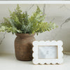 Scallop Marble & Gold Photo Frame