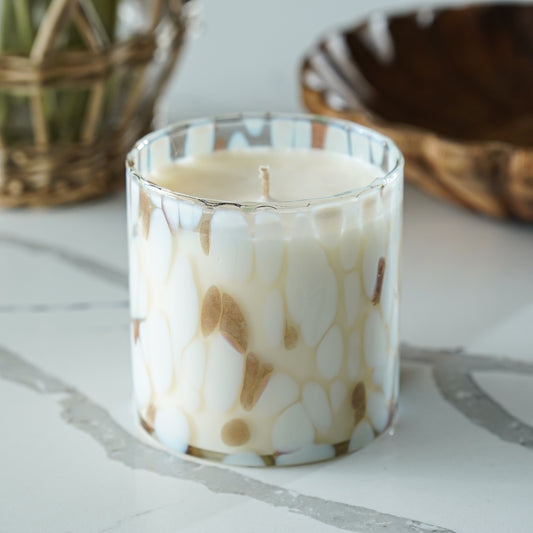 Speckled Glass Jar Soy Candle | Coconut Lime