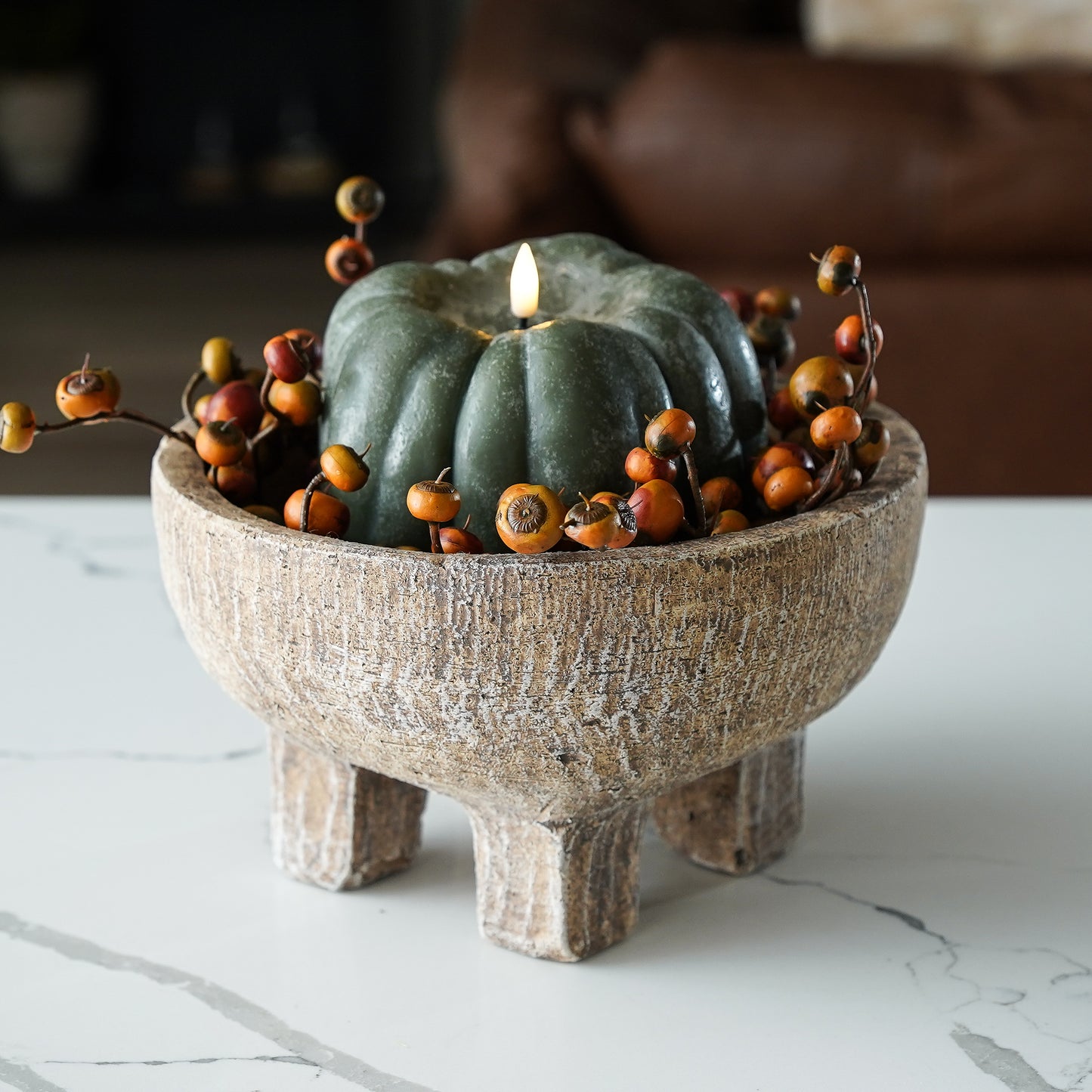 Flameless Pumpkin Candles