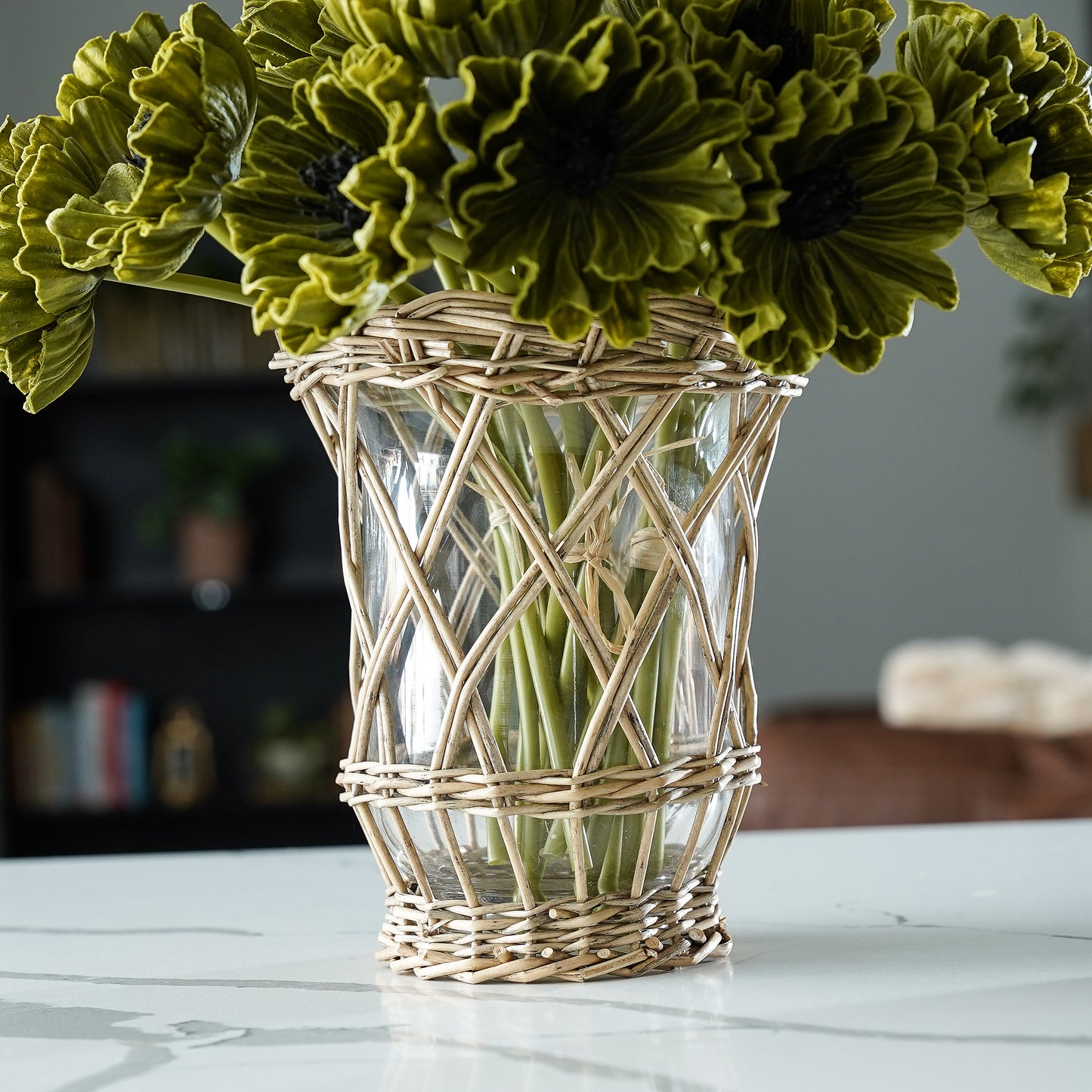 Real Touch Poppy Bunch | Autumn Green