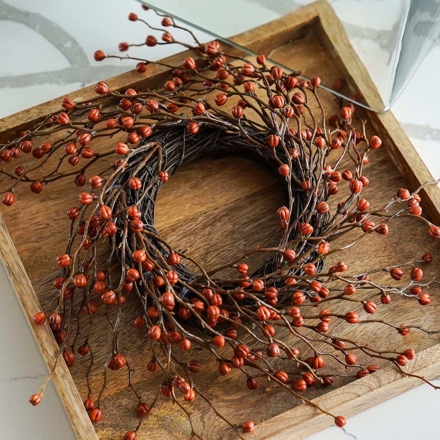 Mini Pumpkin Berries Candle Ring