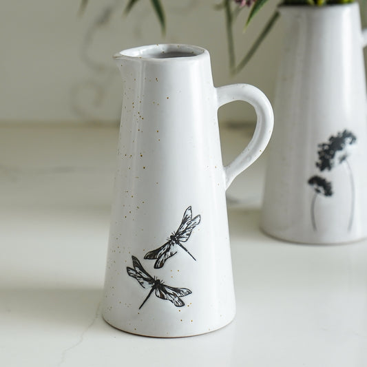 Dragonfly Mini Pitcher Ceramic Vase