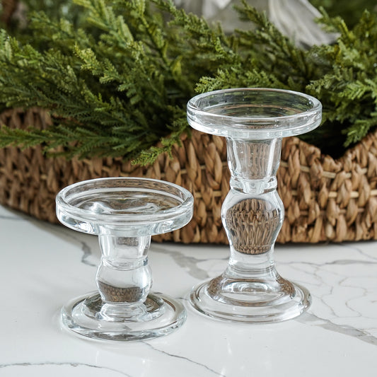 Velora Glass Taper Candle Holder