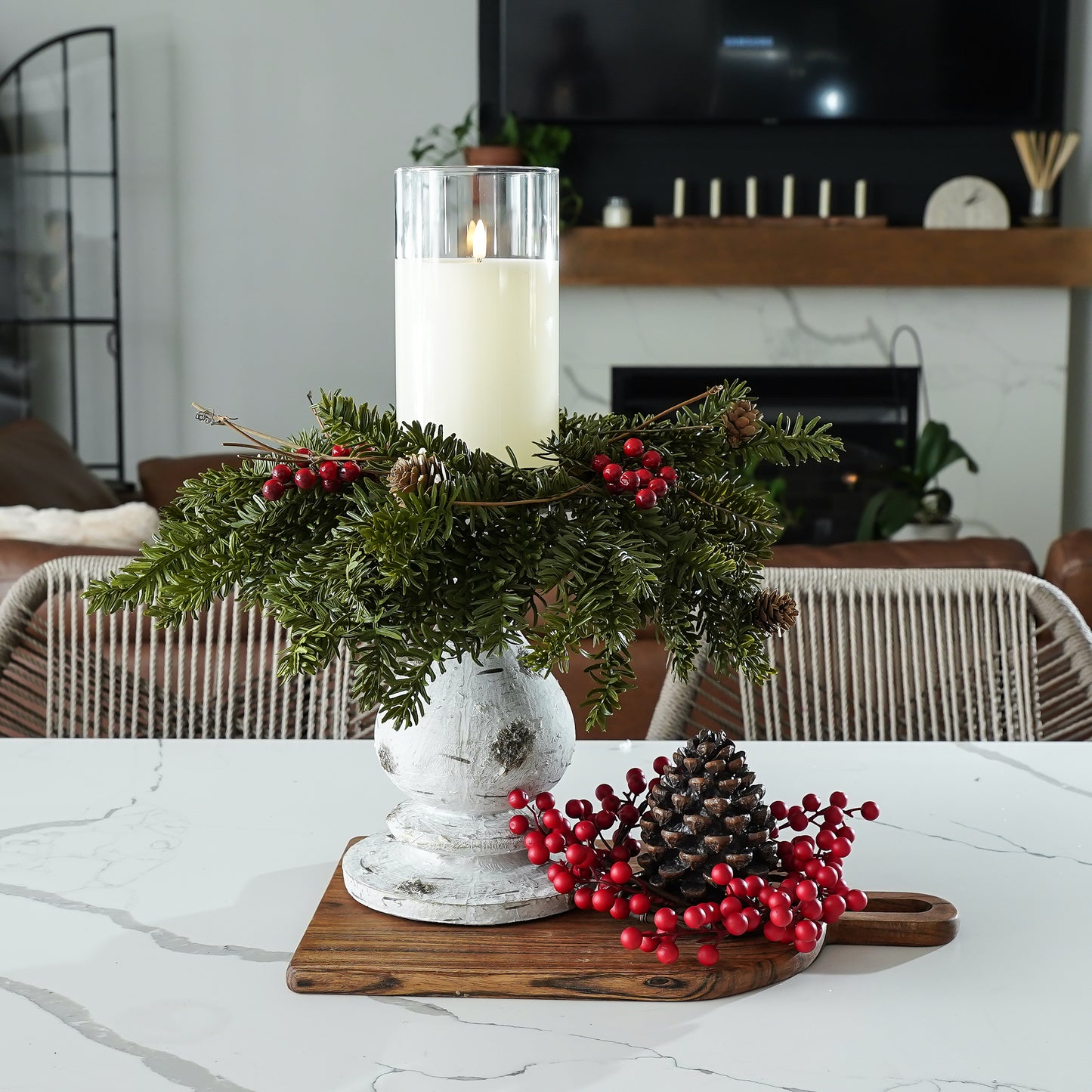 Weatherproof Berry Candle Ring