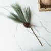 Faux Winter Greenery with Pinecones