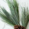 Faux Winter Greenery with Pinecones