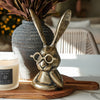 Studious Brass Rabbit | Gold Metal