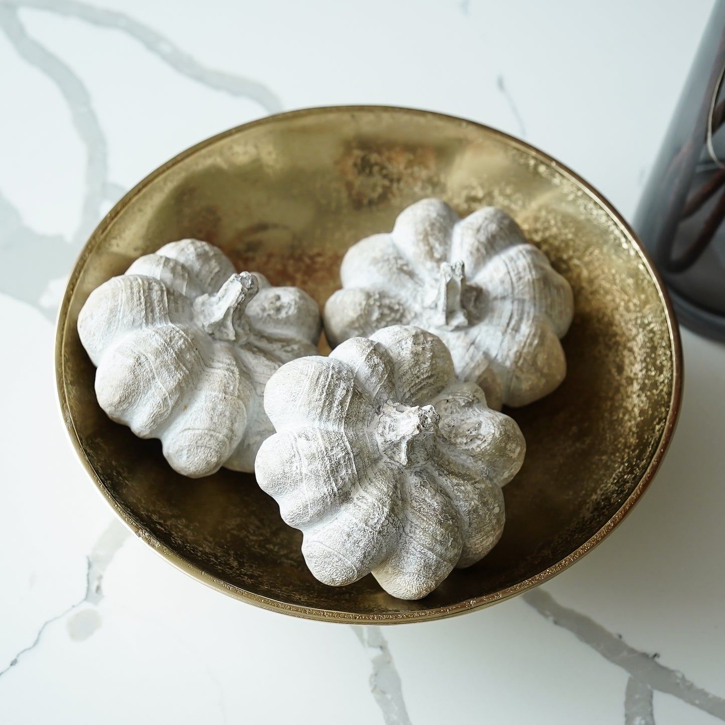 Wood Look Pumpkin | Whitewashed Resin Fall Decor