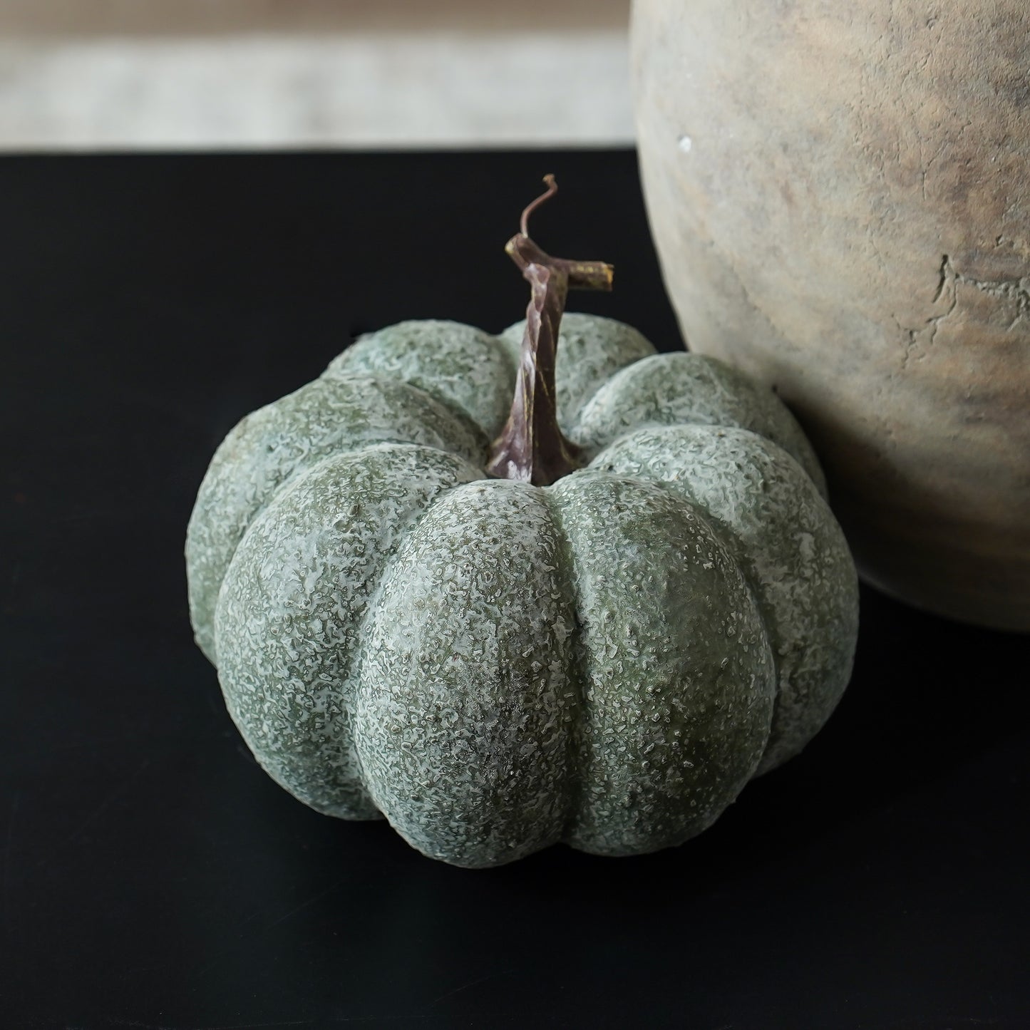 Sage Whitewashed Pumpkin | Textured Fall Decor