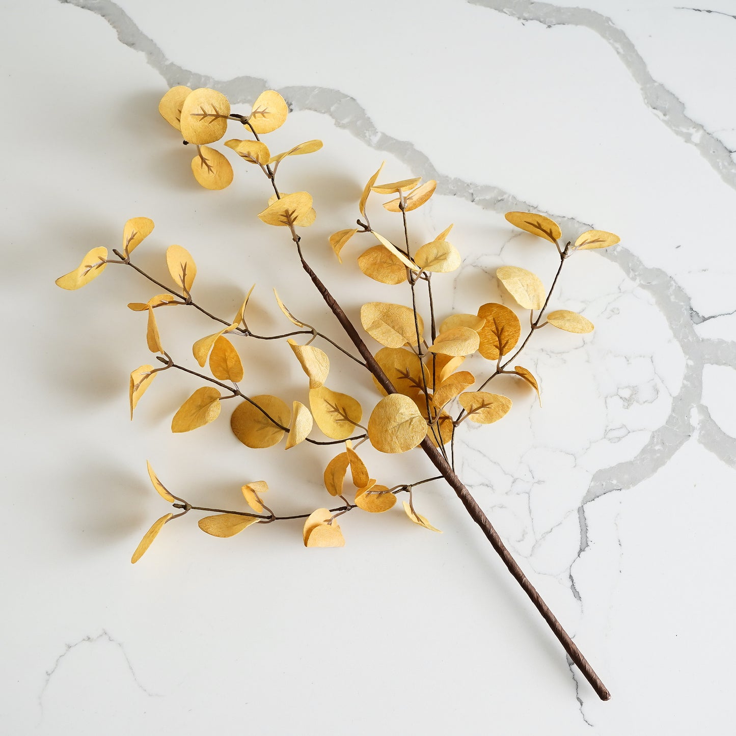 Penny Leaf Pick | Mustard Faux Fall Stem