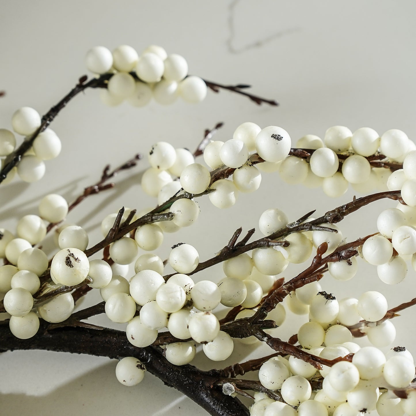 White Berry Candle Ring/Wreath | Winter Holiday Decor