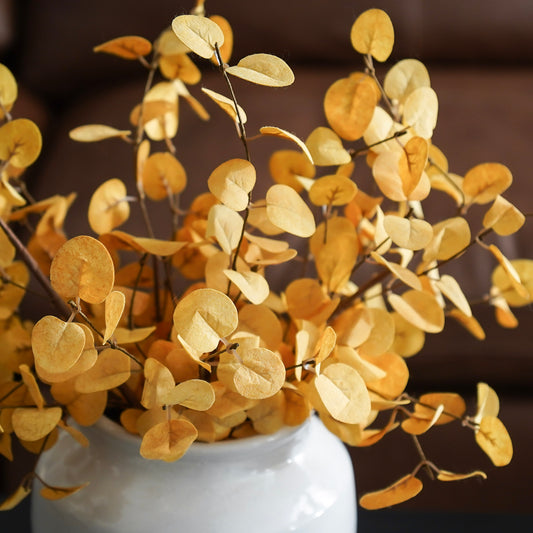 Penny Leaf Pick | Mustard Faux Fall Stem