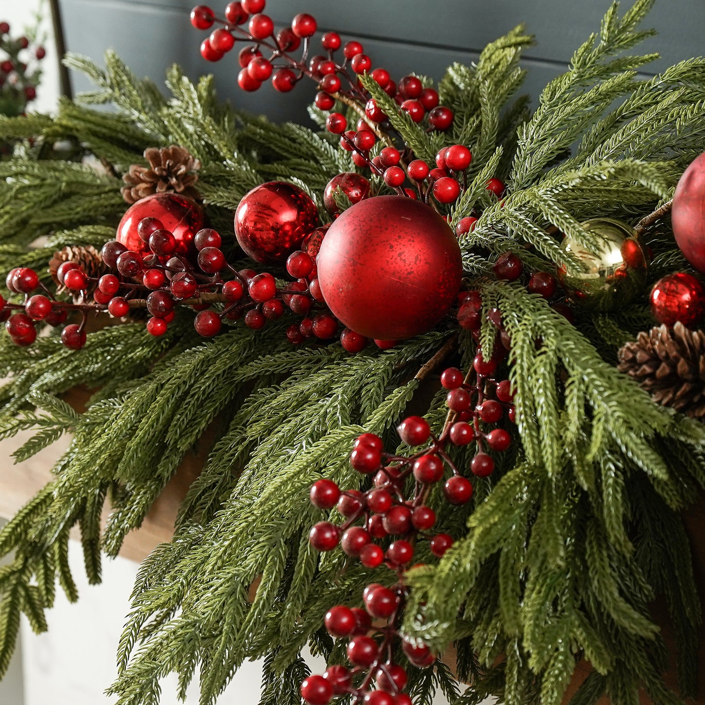 The Perfect Holiday Swag | Real Touch Norfolk Pine