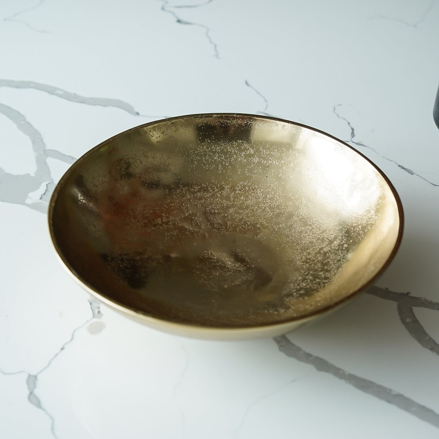 Maxwell Gold Deco Bowl | Brushed Gold Accent