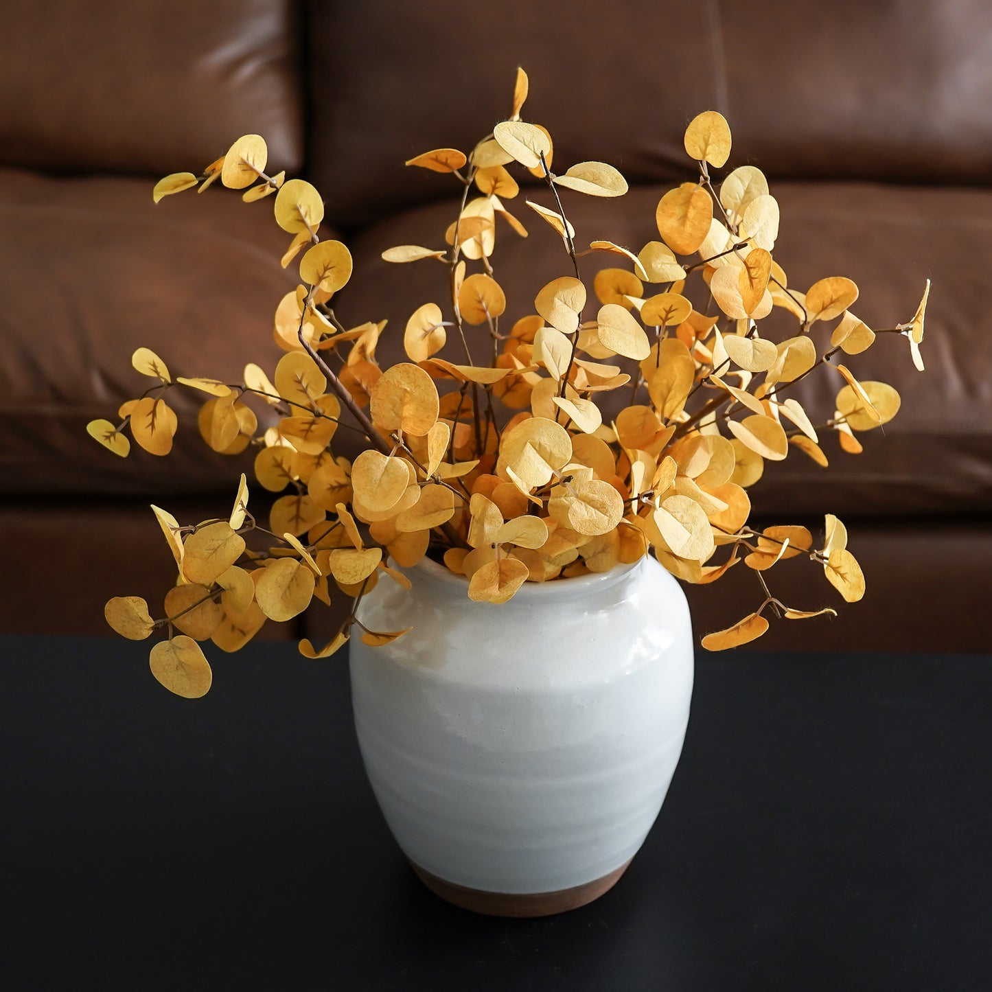 Penny Leaf Pick | Mustard Faux Fall Stem