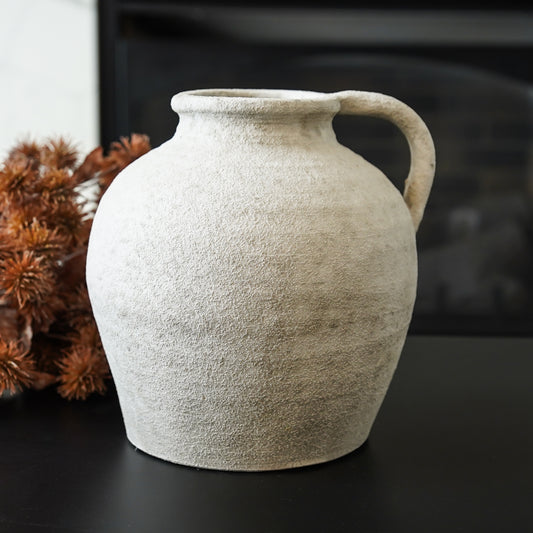 Beckham Graywash Vase | Textured Ceramic Neutral