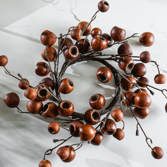Brown Pod Candle Ring