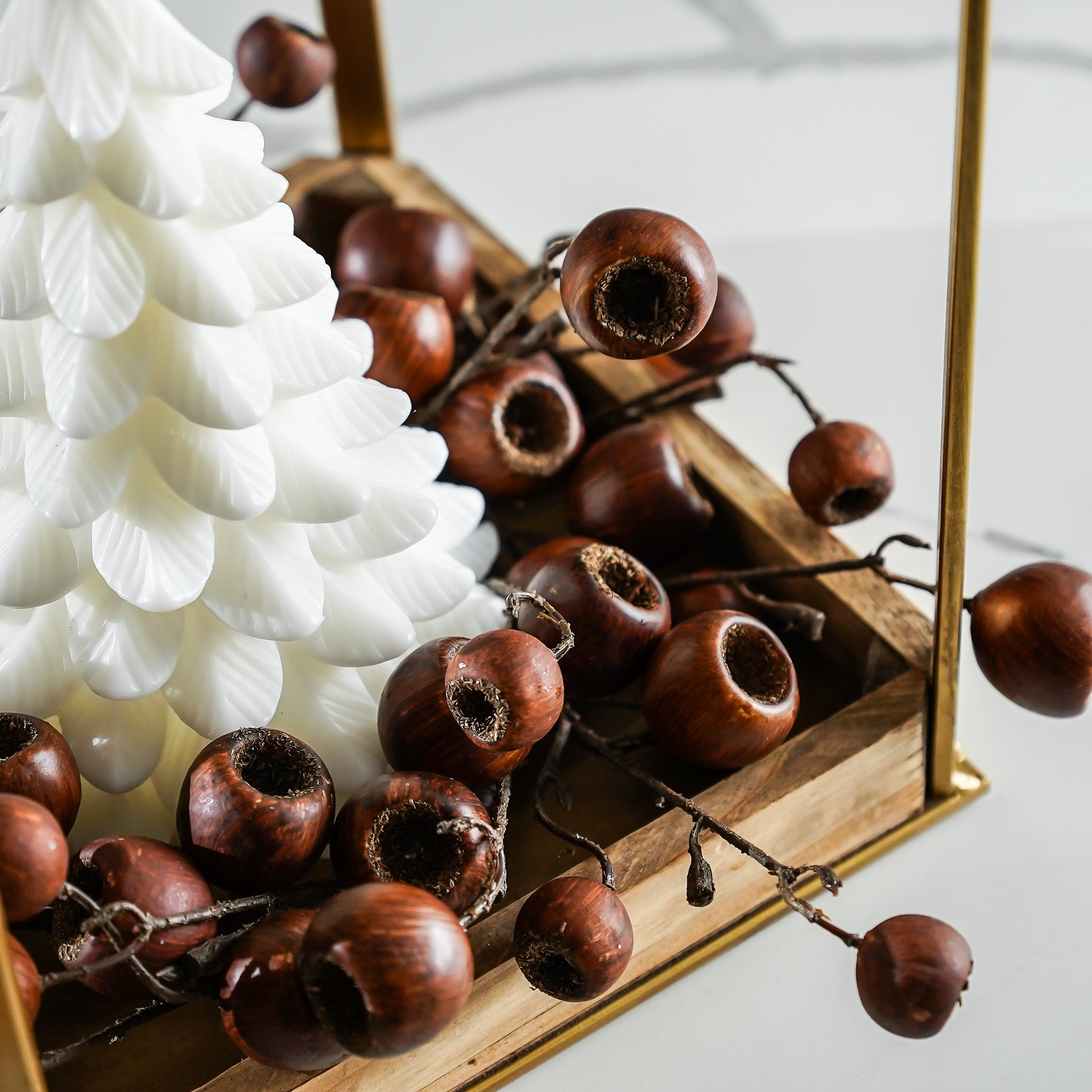 Brown Pod Candle Ring