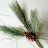 Faux Winter Greenery with Pinecones