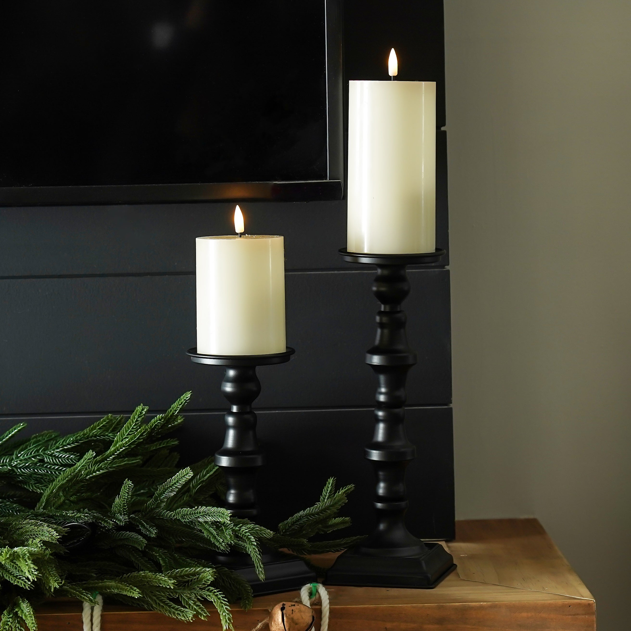 Ivory Flameless Pillar Candles