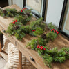 Ella Berry Spruce Garland | 6-Foot Holiday Garland with Red Berries & Pinecones