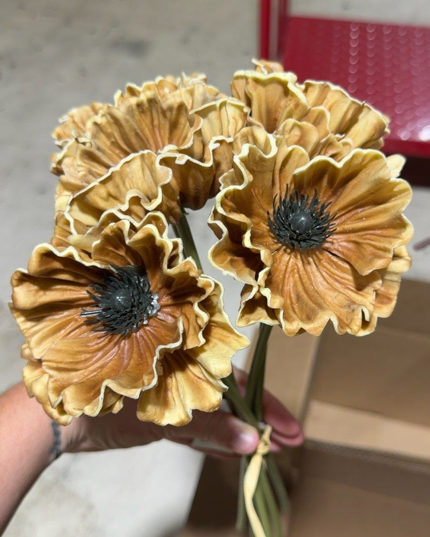 Harvest Gold Real Touch Poppy Bundle