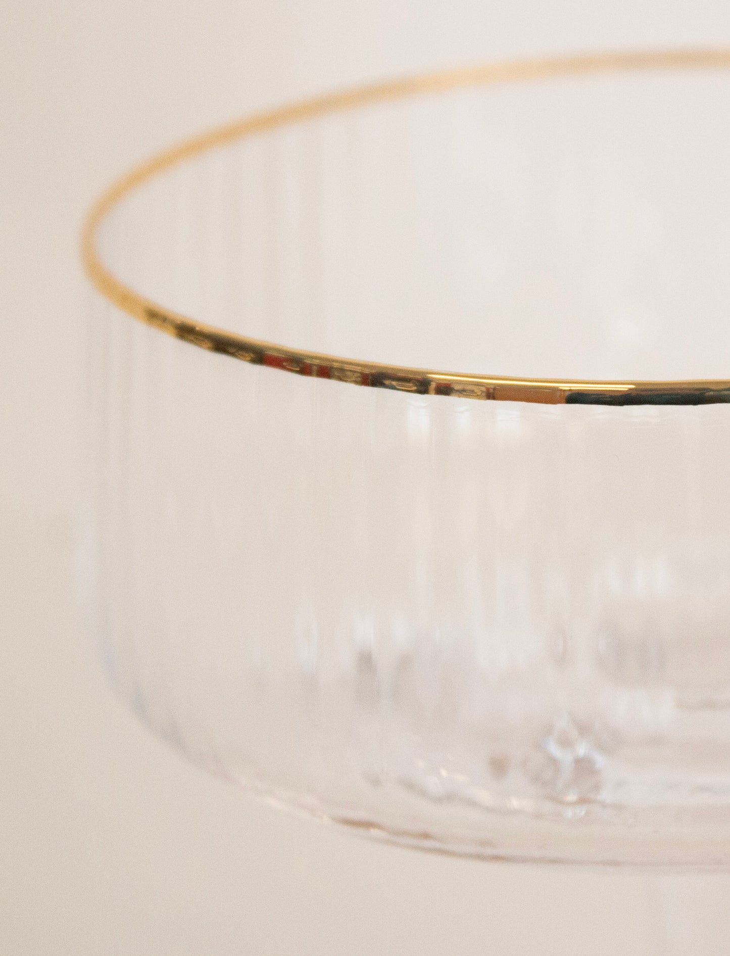 Gold Rim Coupe Glass