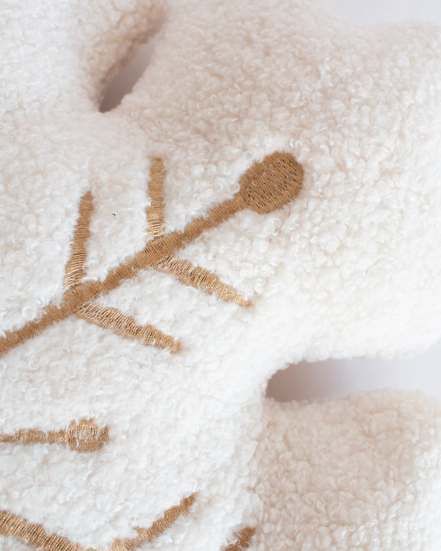 Ivory Boucle Snowflake Pillow