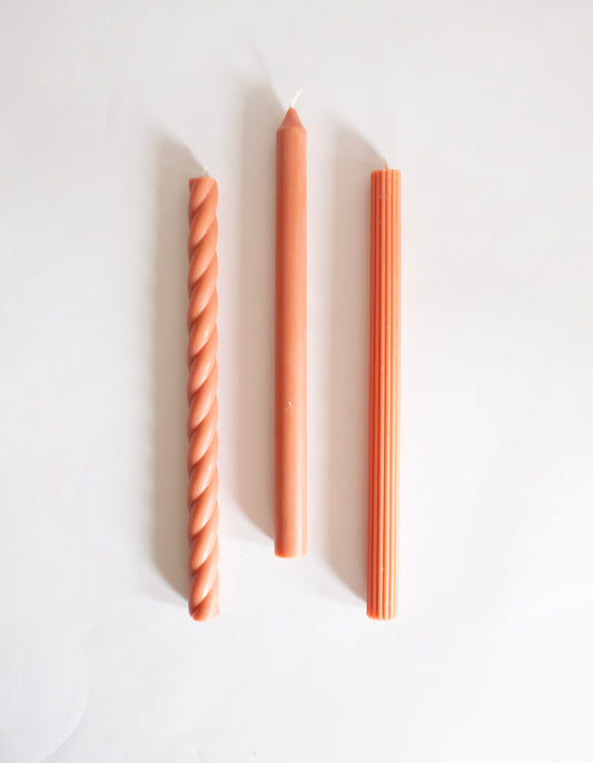 Assorted Taper Candle Box | Terra Cotta