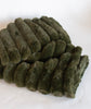 Olive Green Vegan Fur Throw