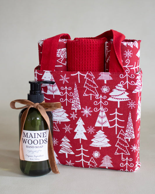 Maine Woods Organic Hand Soap & Towel Gift Bundle