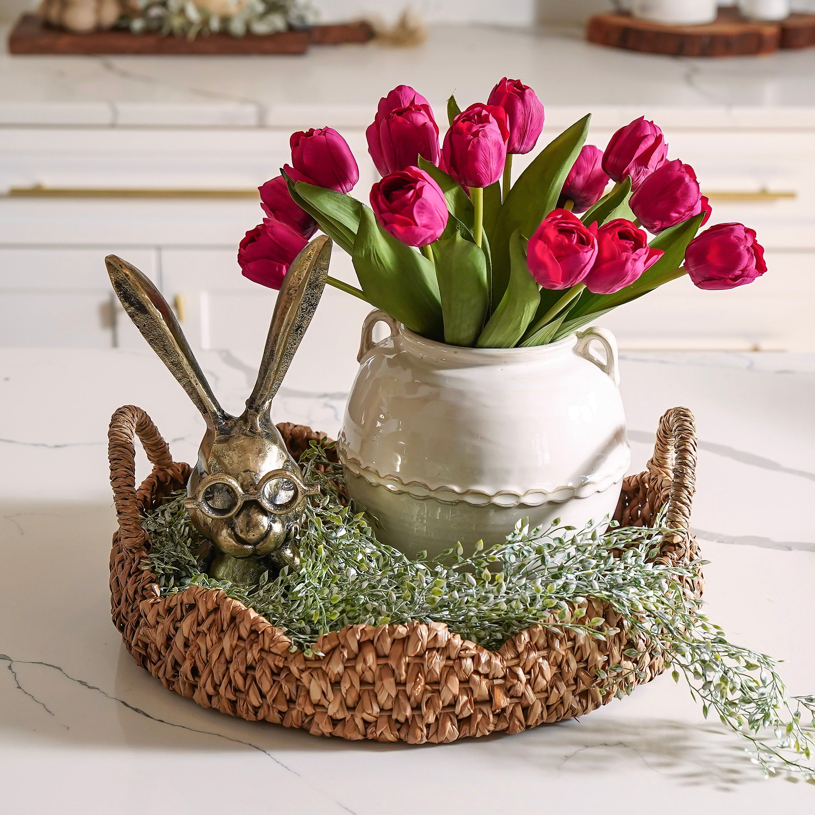 Braided Scalloped Seagrass Tray