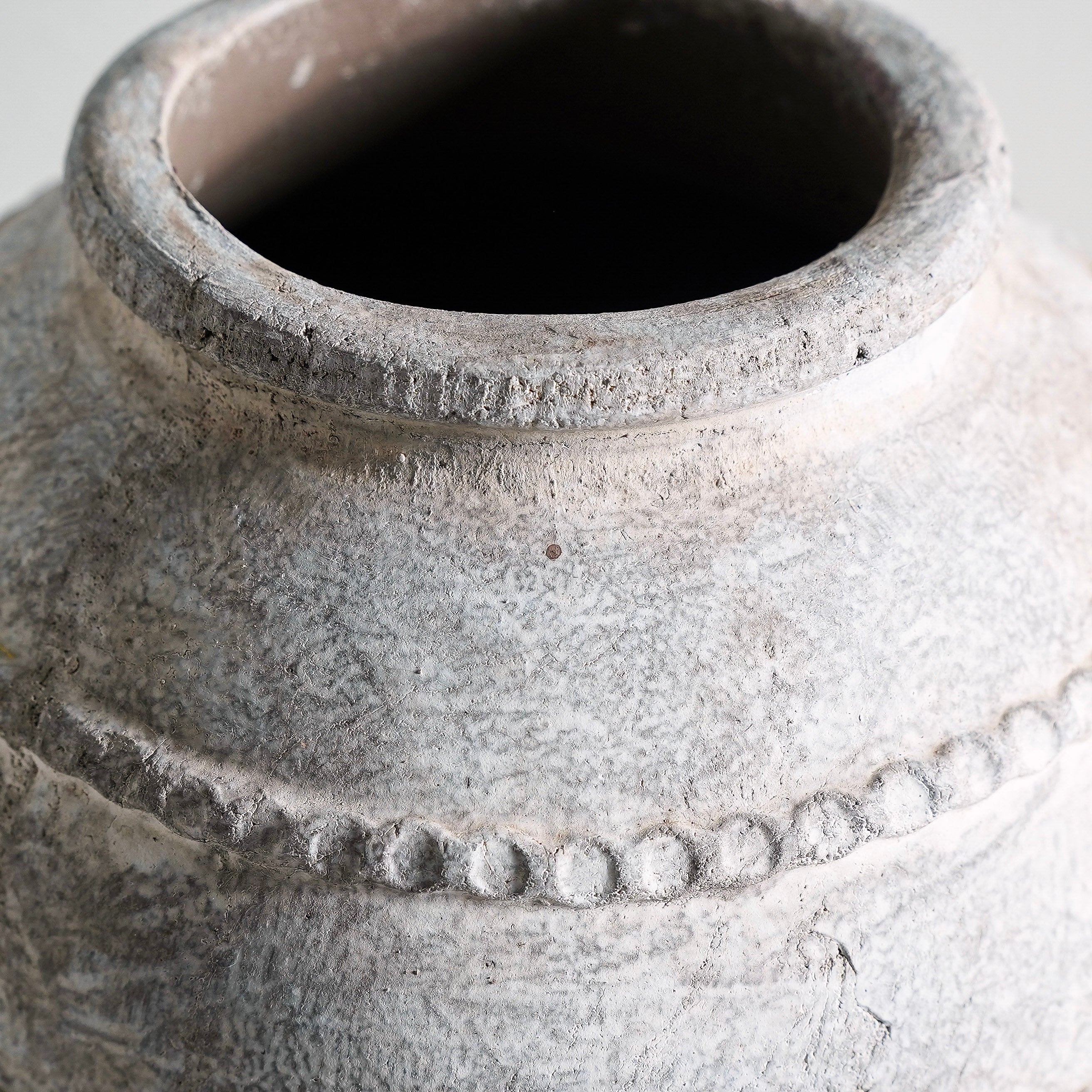 Antique Taupe Terra Cotta Vase