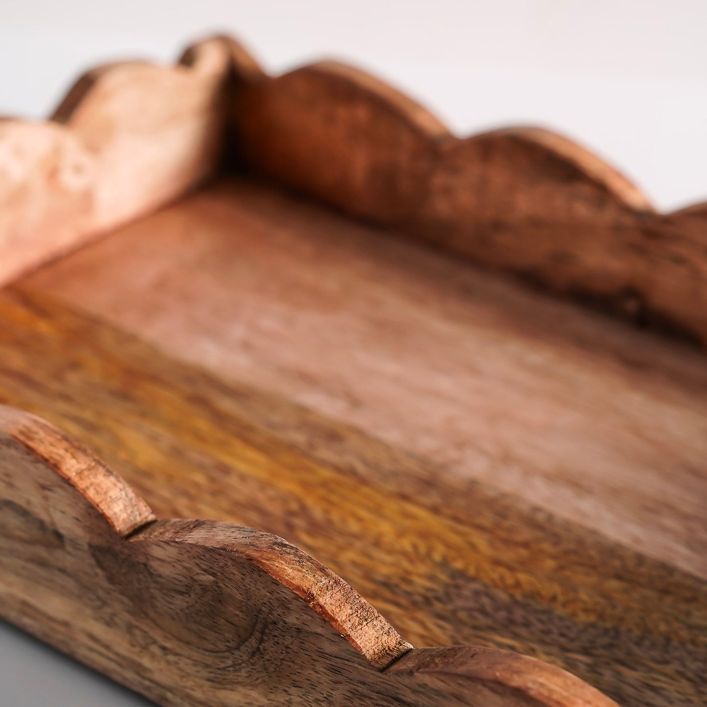 Mango Wood Scalloped Tray