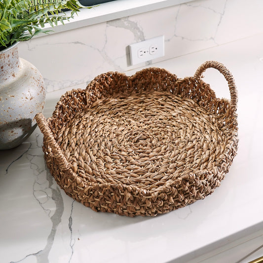 Braided Scalloped Seagrass Tray