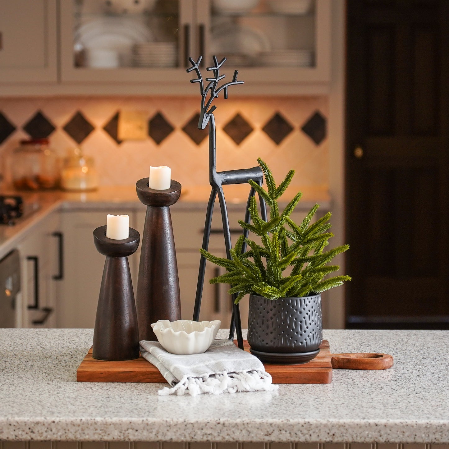 Real Touch Blissful Norfolk Pine Potted Plant | 13”