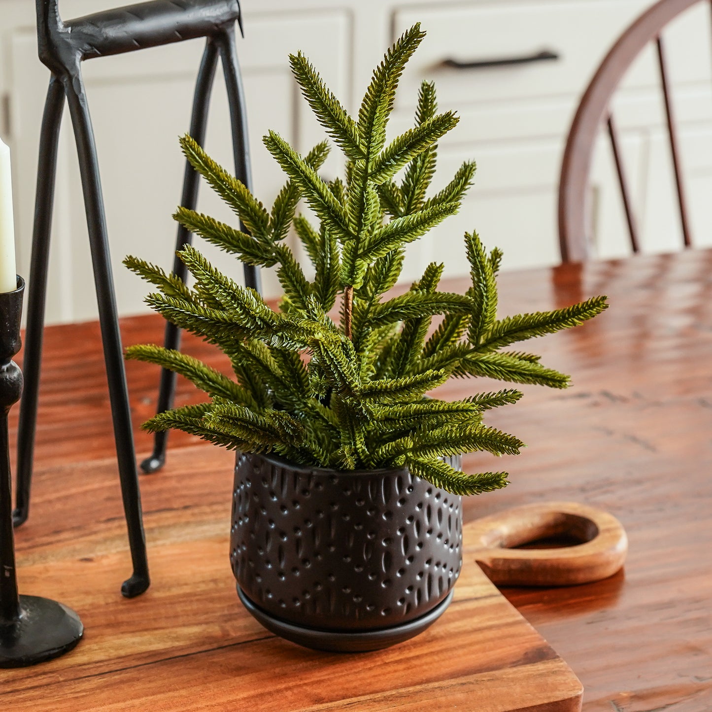 Real Touch Blissful Norfolk Pine Potted Plant | 13”