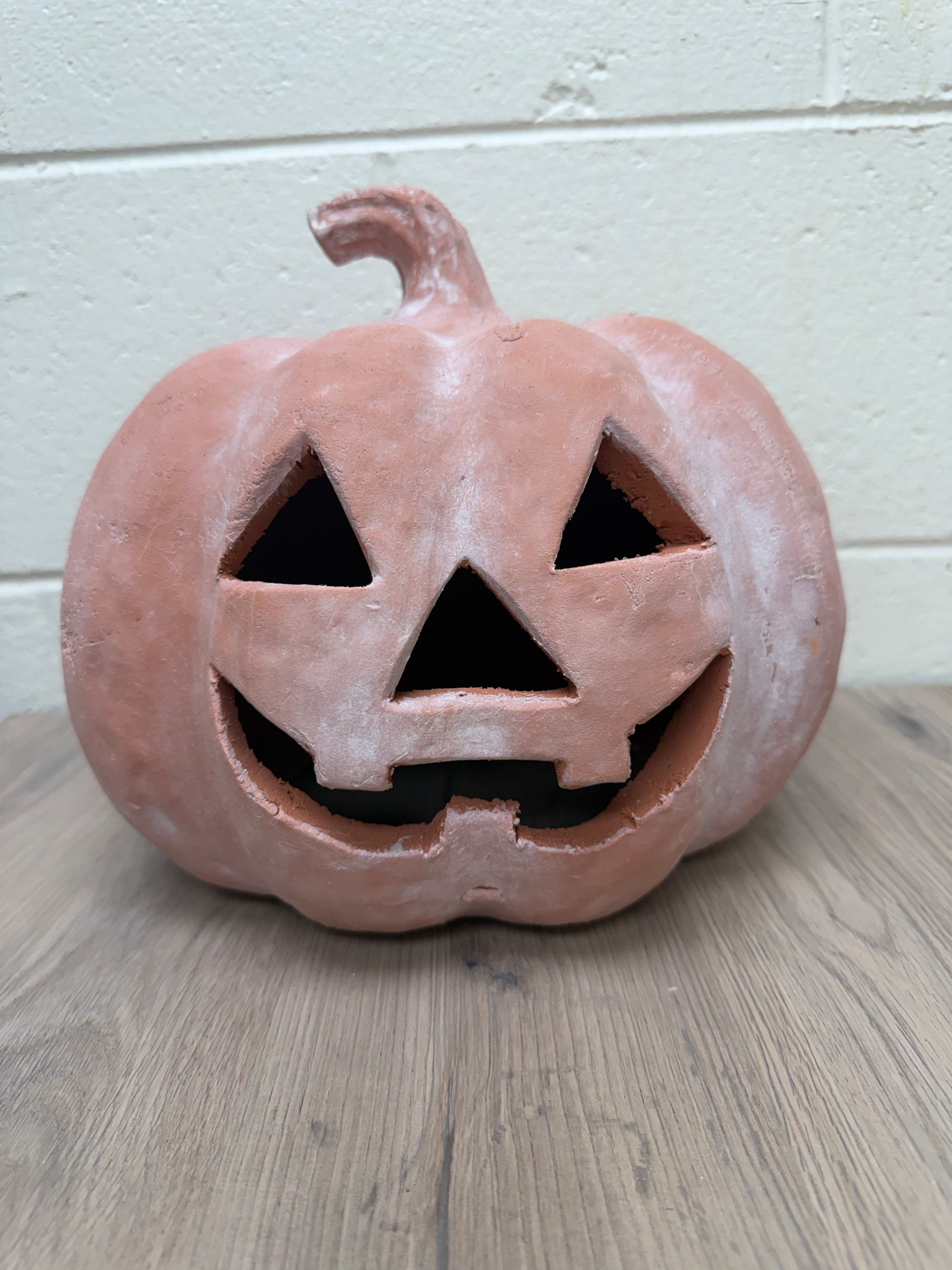 Terracotta Jack-O'-Lantern Pumpkin | Scratch & Dent